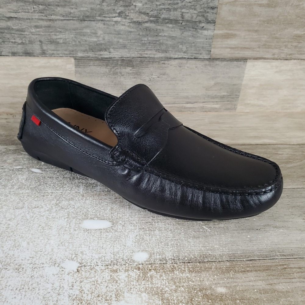 Marc Joseph New York Monaco Men Loafers Sz 10 Black Napa Upper Leather Round Toe